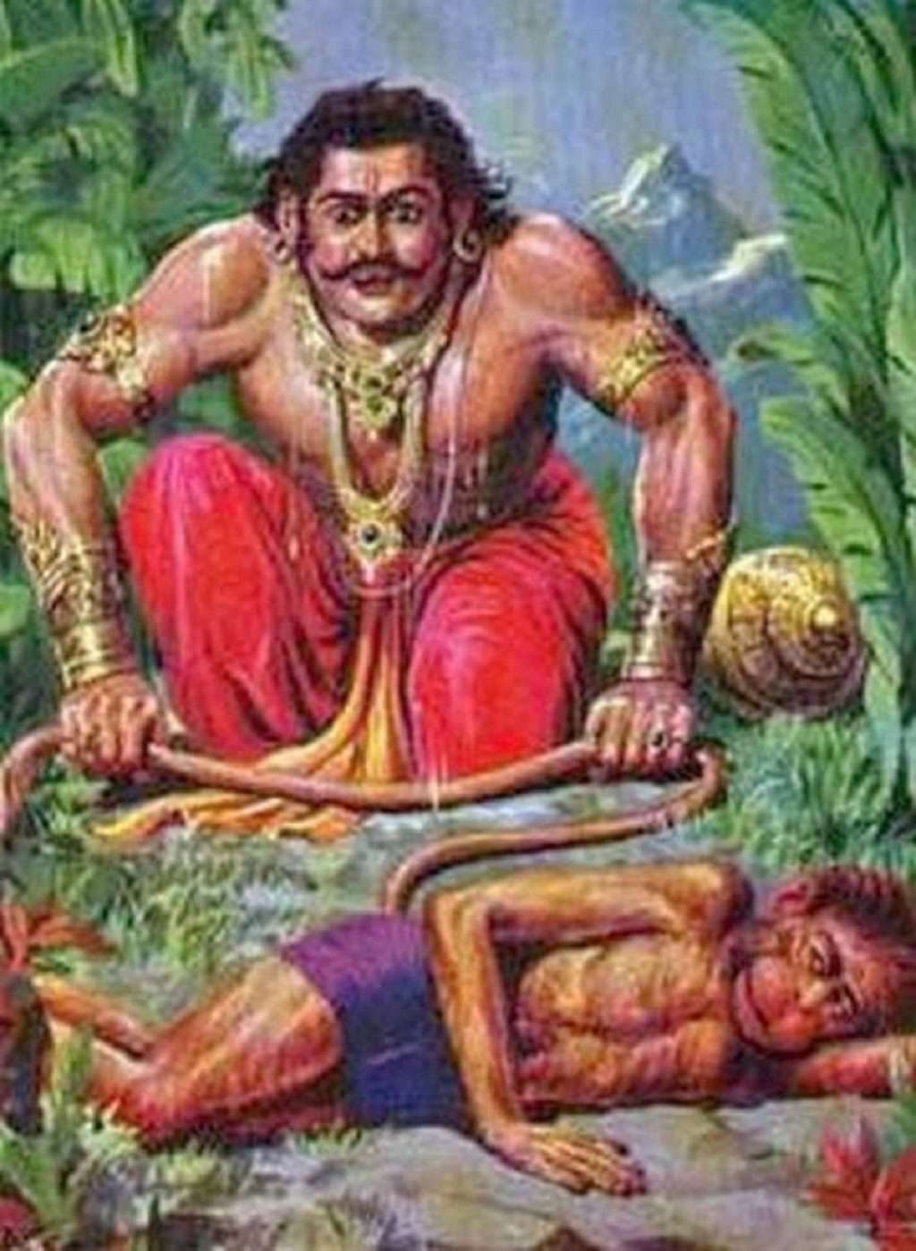 Bhima encuentra a Hanuman