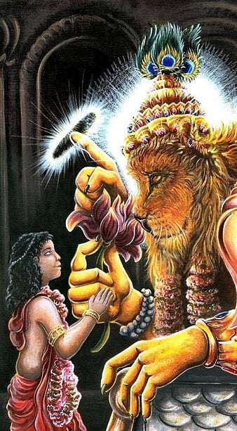Why ask Narasimha for help and not Krishna directly?