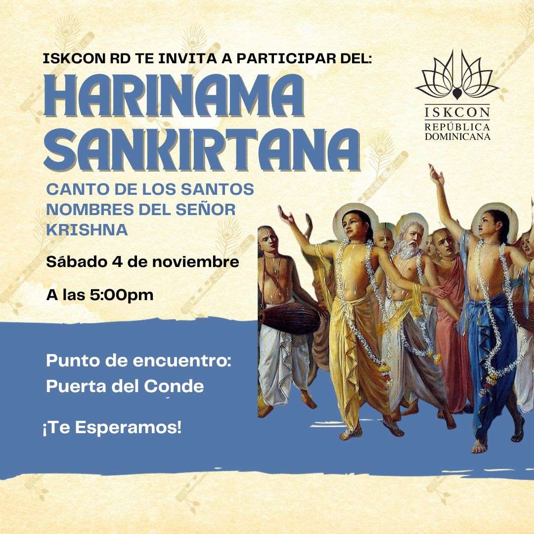 Harinam este sábado 4 de noviembre