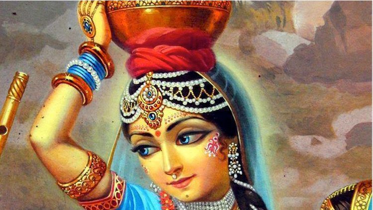 The marks on Radharani's palms