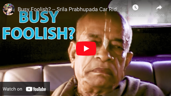 Busy Foolish? -- Srila Prabhupada Car Ride Denver June 1975