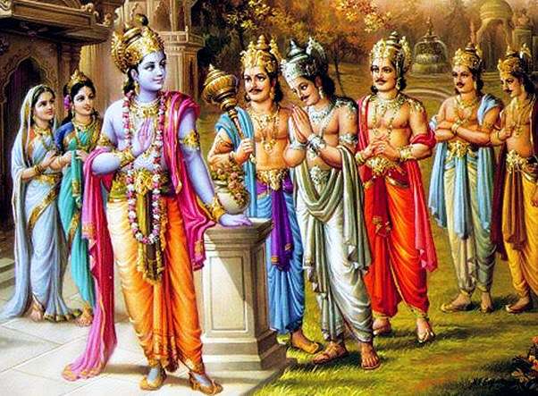 The Meeting Of the Pandavas With Krishna