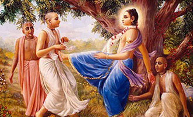 Ofrecemos nuestras respetuosas reverencias a Srinatha Cakravarti, nuestro maestro espiritual