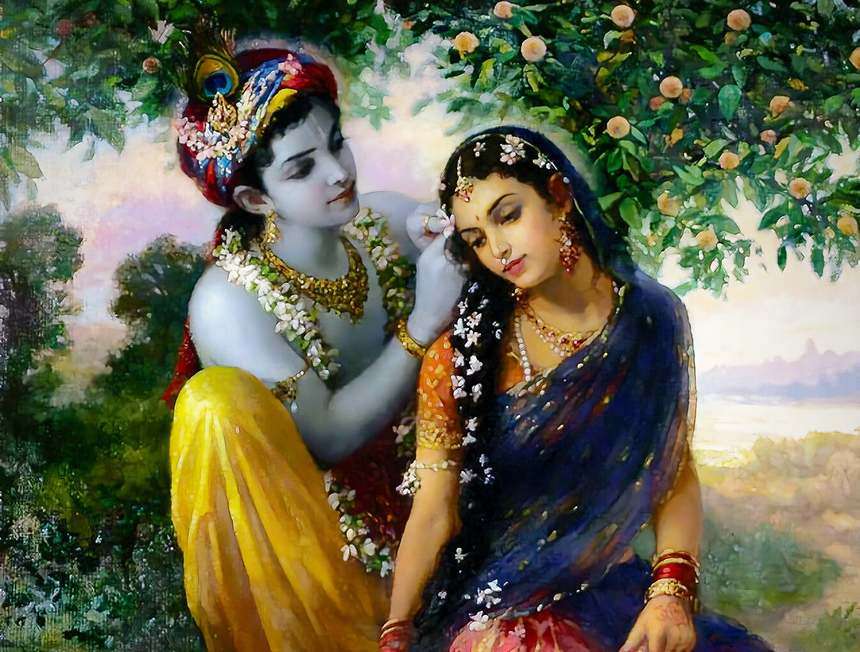 Krishna's Sweetness for Radharani